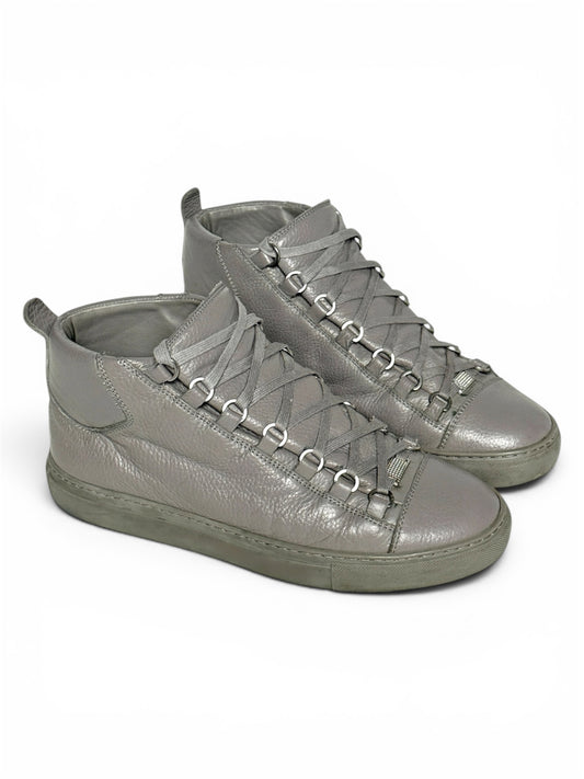 Balenciaga Arena High Grey Full Grain Leather (43)