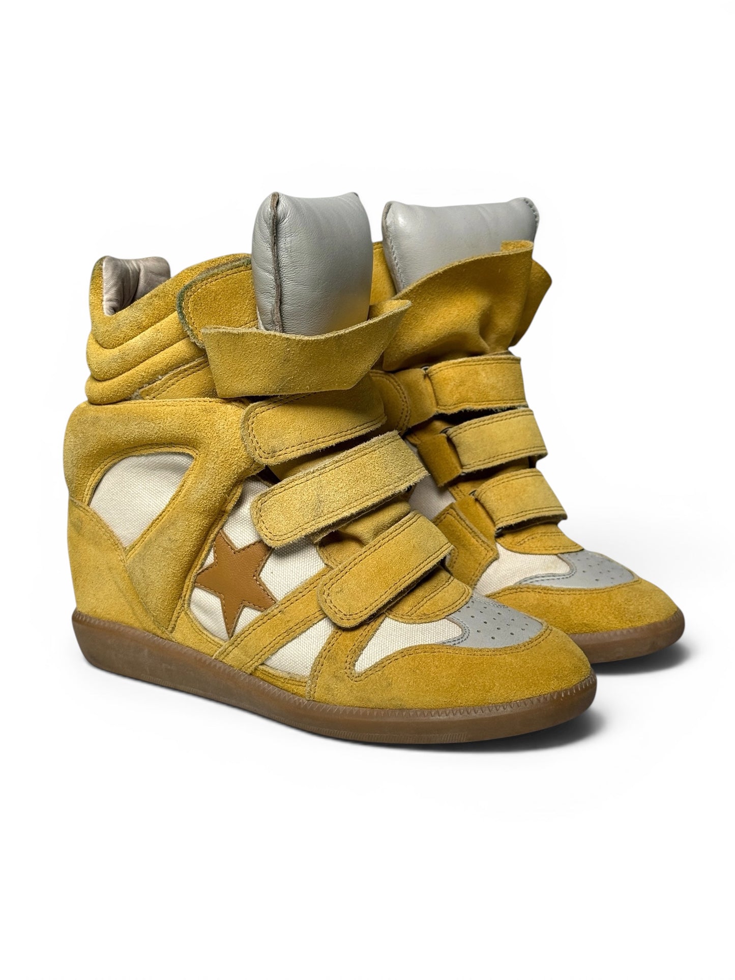 Isabel Marant Bayley Wedge Sneaker Yellow Americana (37)
