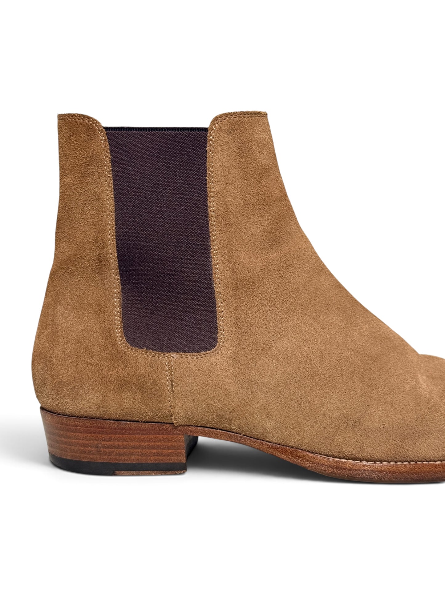 Saint Laurent Wyatt Chelsea Boots Brown Suede (43.5)