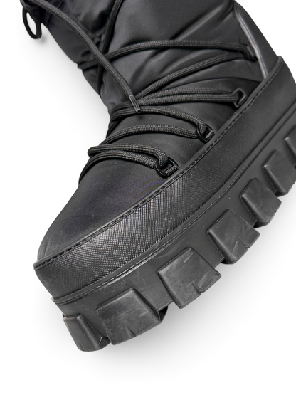 Prada Apres Ski Boots Nylon Gabardine/Saffiano Leather (44)
