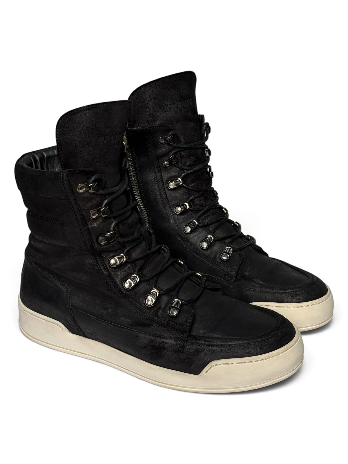 Balmain SS2016 Blistered Leather High-Tops