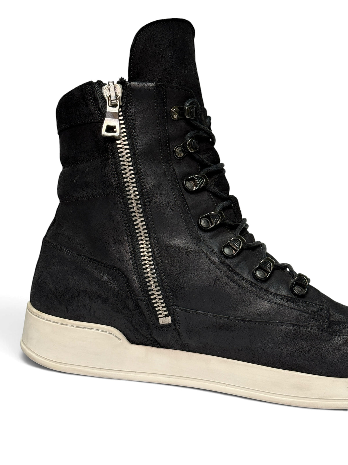 Balmain SS2016 Blistered Leather High-Tops