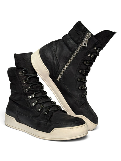 Balmain SS2016 Blistered Leather High-Tops