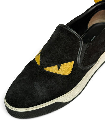 Fendi Monster Slip-On Sneaker Black