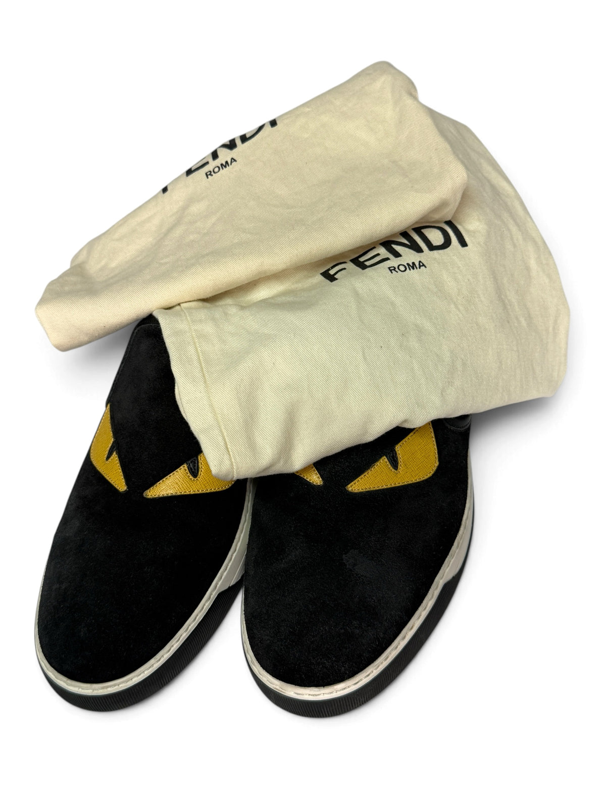 Fendi Monster Slip-On Sneaker Black