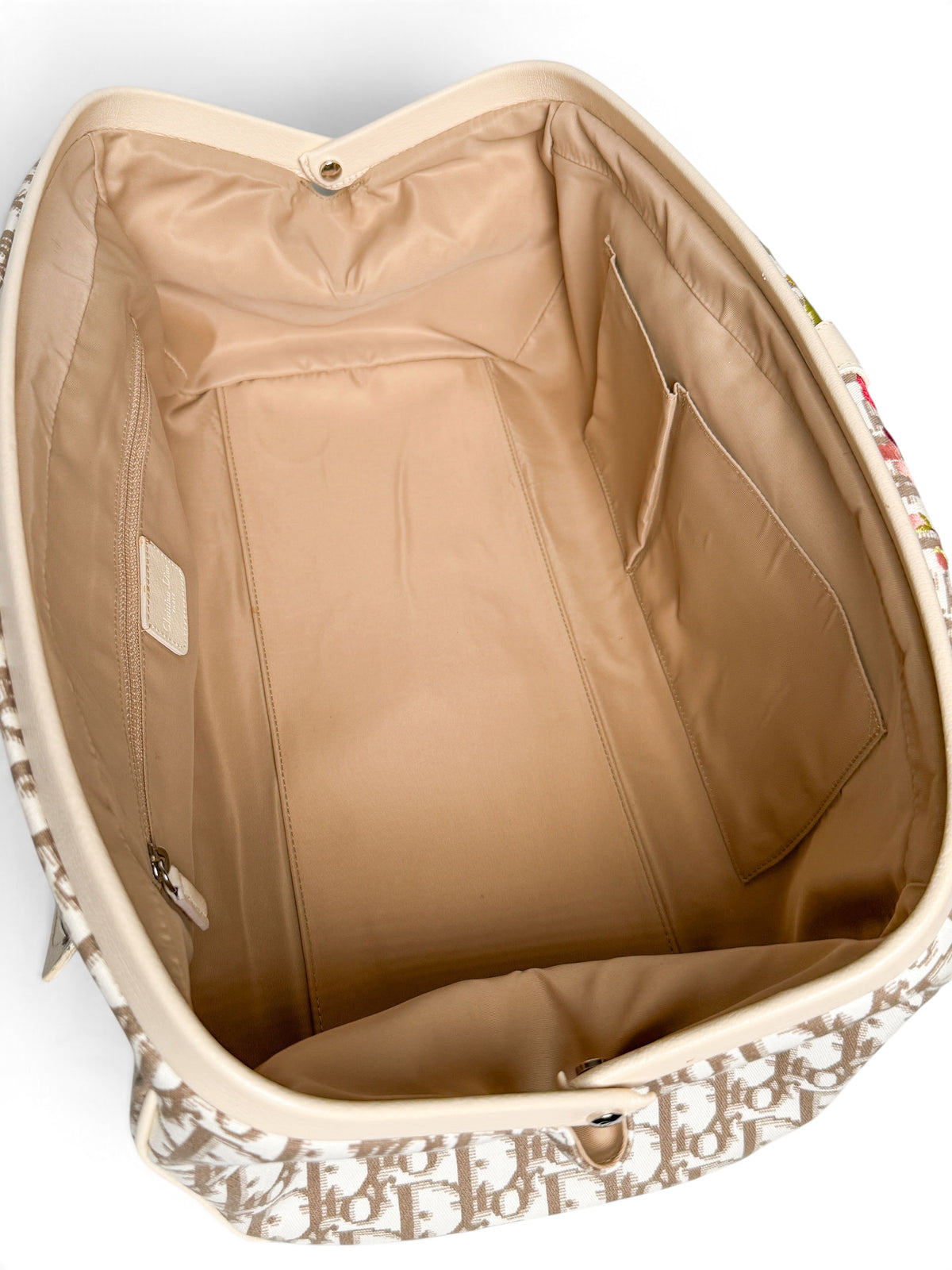 Dior 2005 Diorissimo Floral Embroidered Trotter Bag