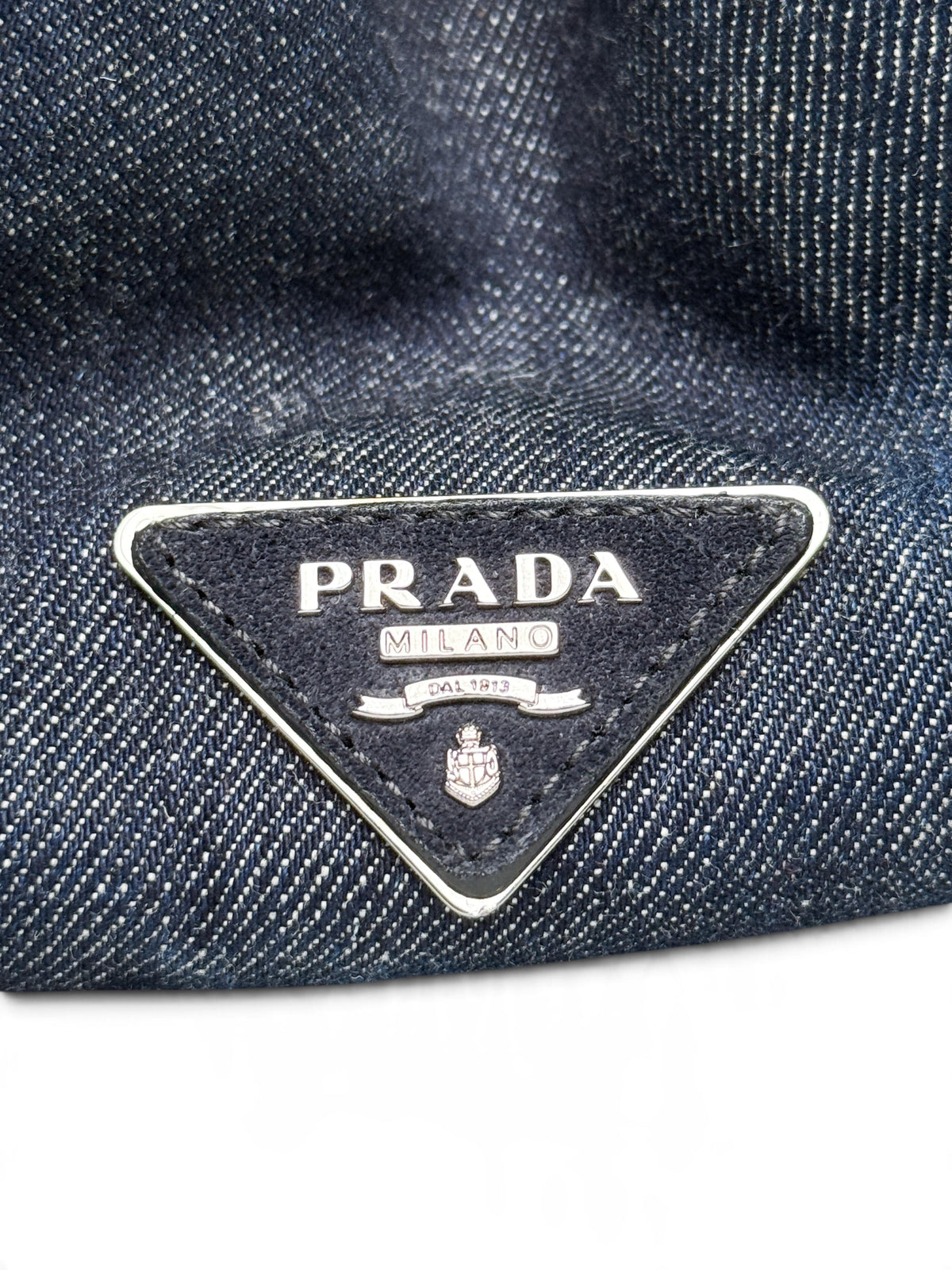 Prada Denim Canapa Bijoux Tote Bag
