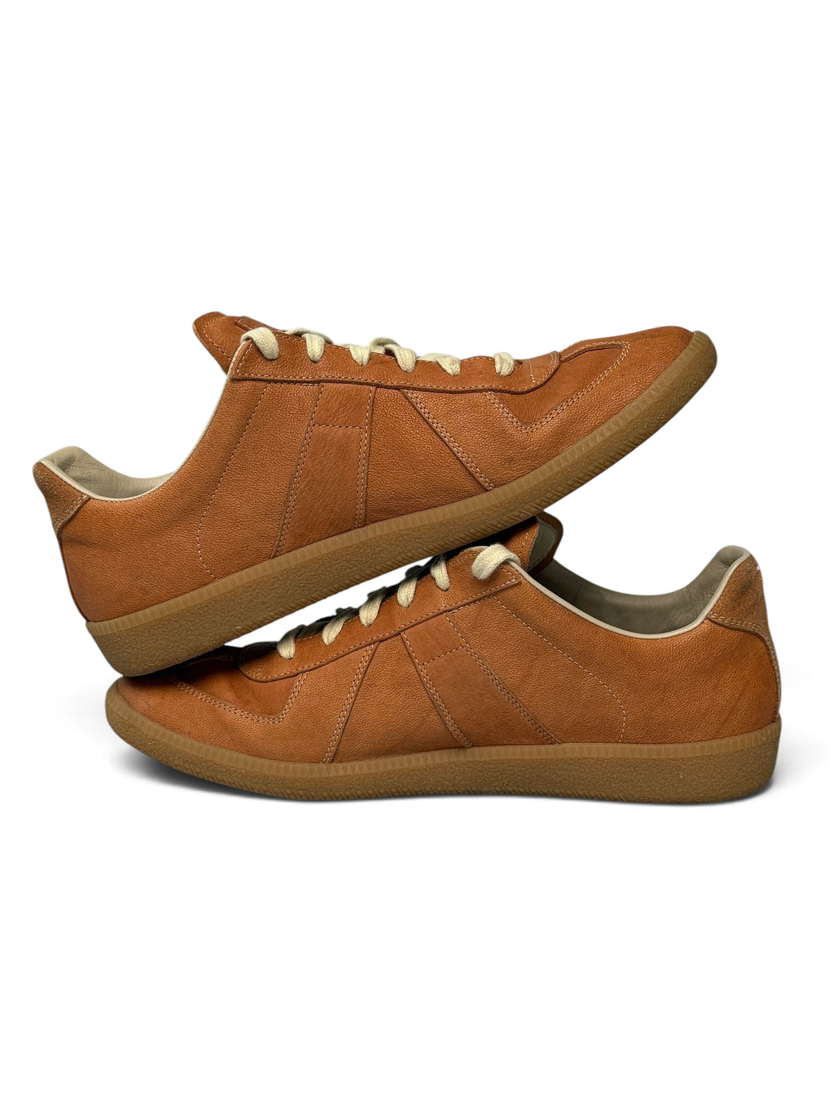 Maison Margiela Replica Low Grained Leather Caramel (43)