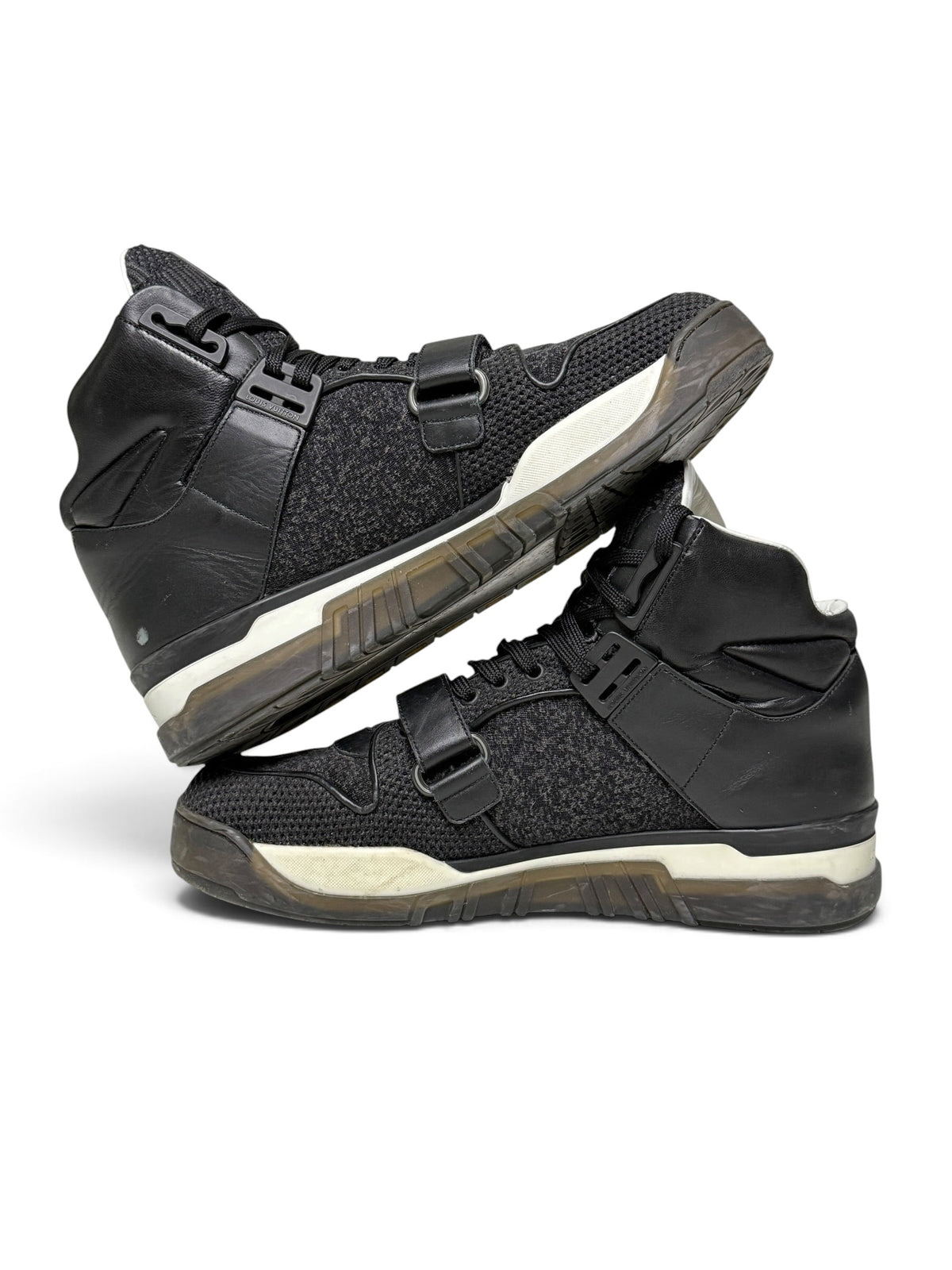 Louis Vuitton SS2015 Black Trailblazer Knit/Leather Strap Sneaker (44)