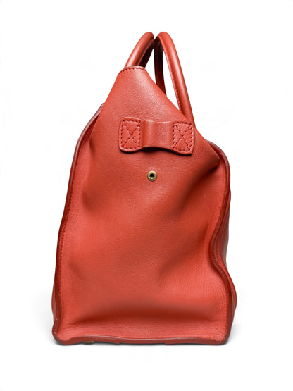 Celine Mini Luggage Leather Handbag Red