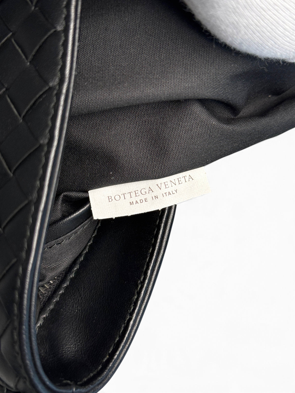 Bottega Veneta Intrecciato Messenger Bag Black