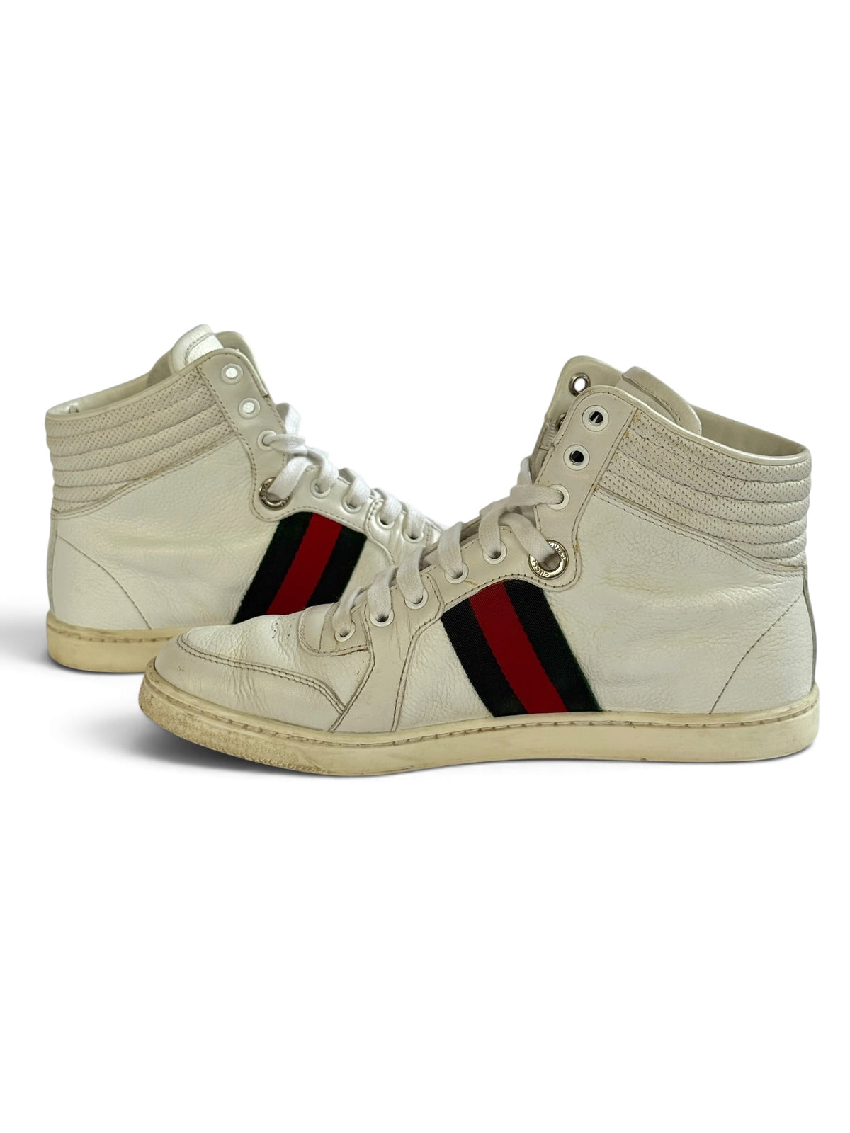 Gucci Retro High-Top Sneakers White (38)
