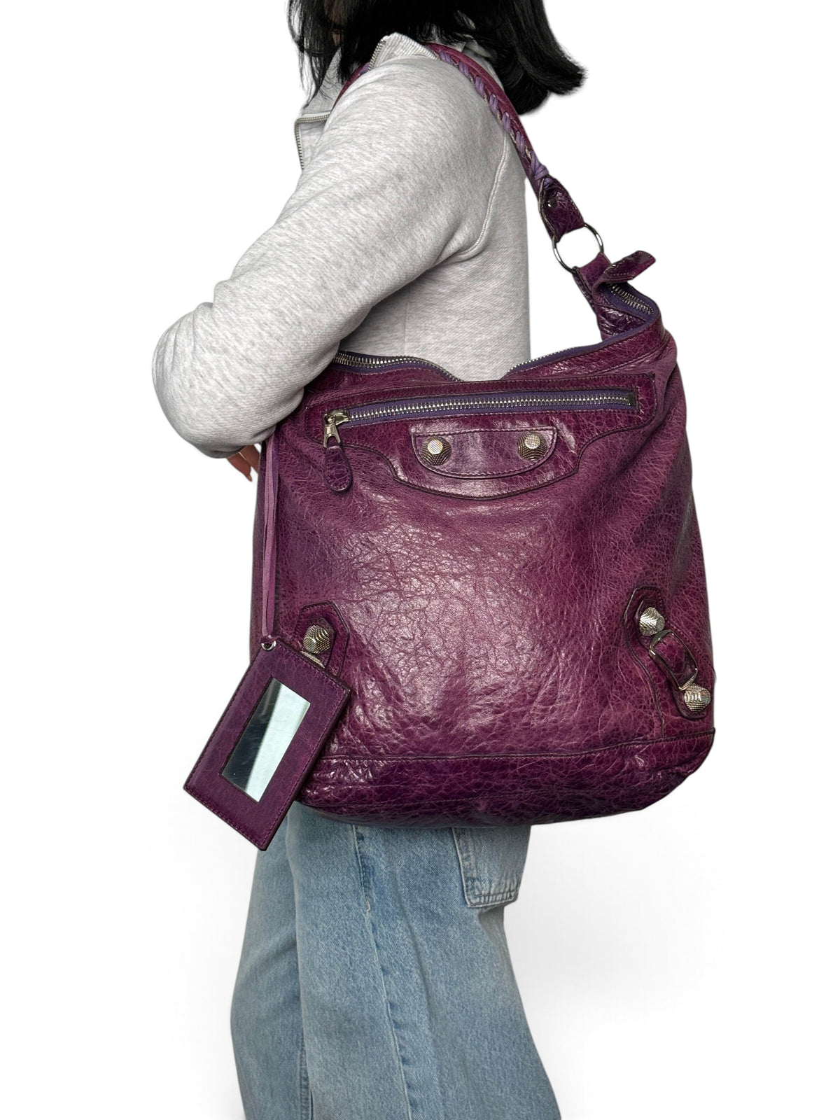 Balenciaga Day Hobo Bag Purple Giant 21