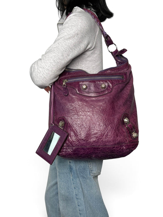 Balenciaga Day Hobo Bag Purple Giant 21
