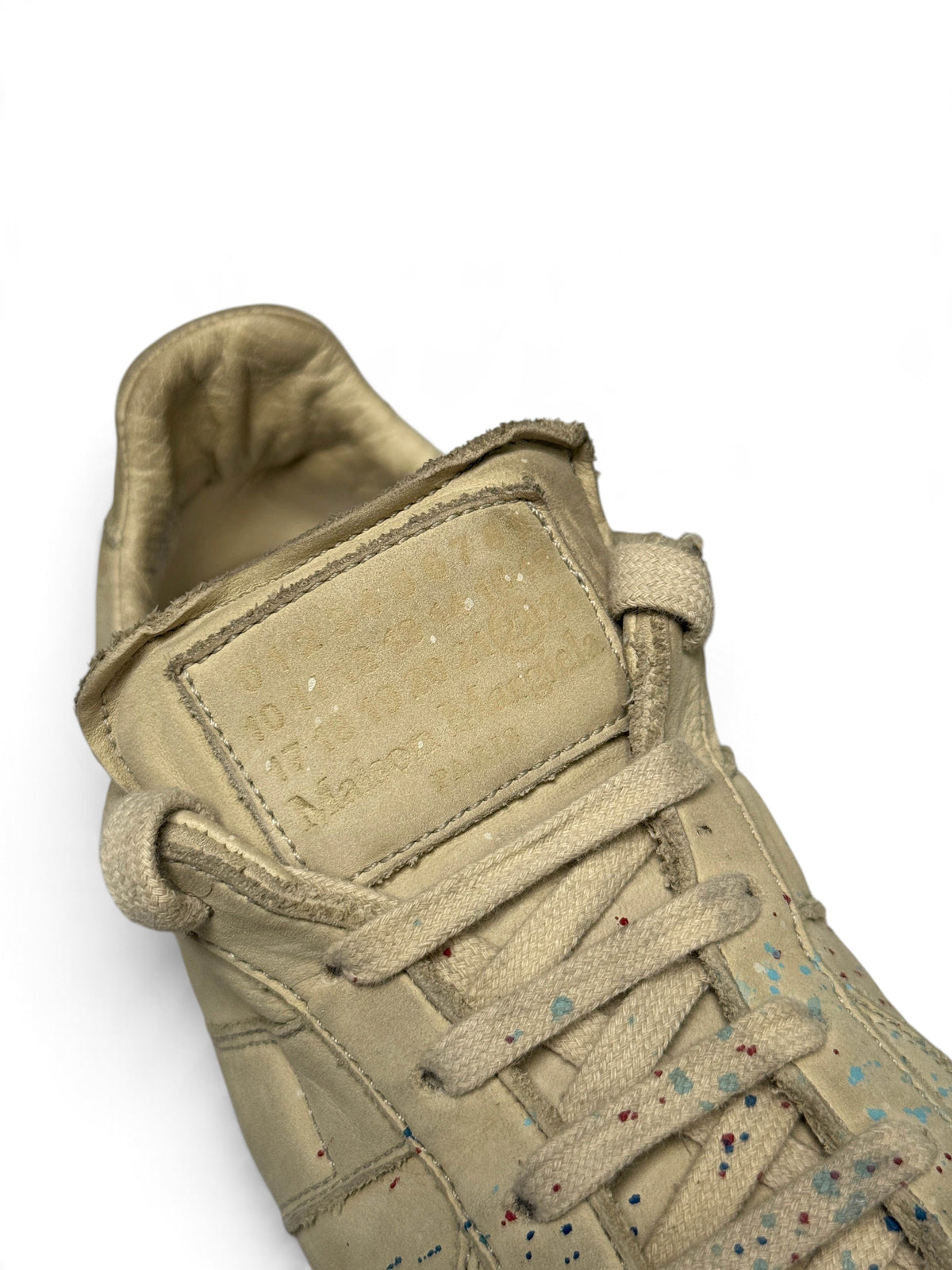 Maison Margiela Replica Low Paint Splatter Cream