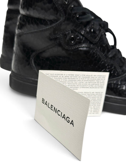 Balenciaga Cracked Leather High-Top Black (39)