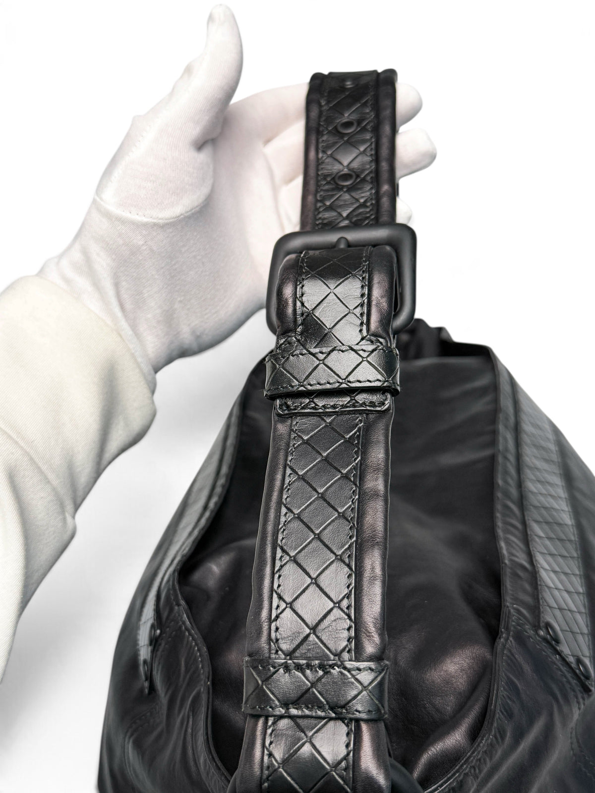 Bottega Veneta Large Intrecciato Strap Leather Bag