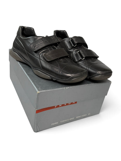 Prada Sport Vintage Trainer Black Leather (44)