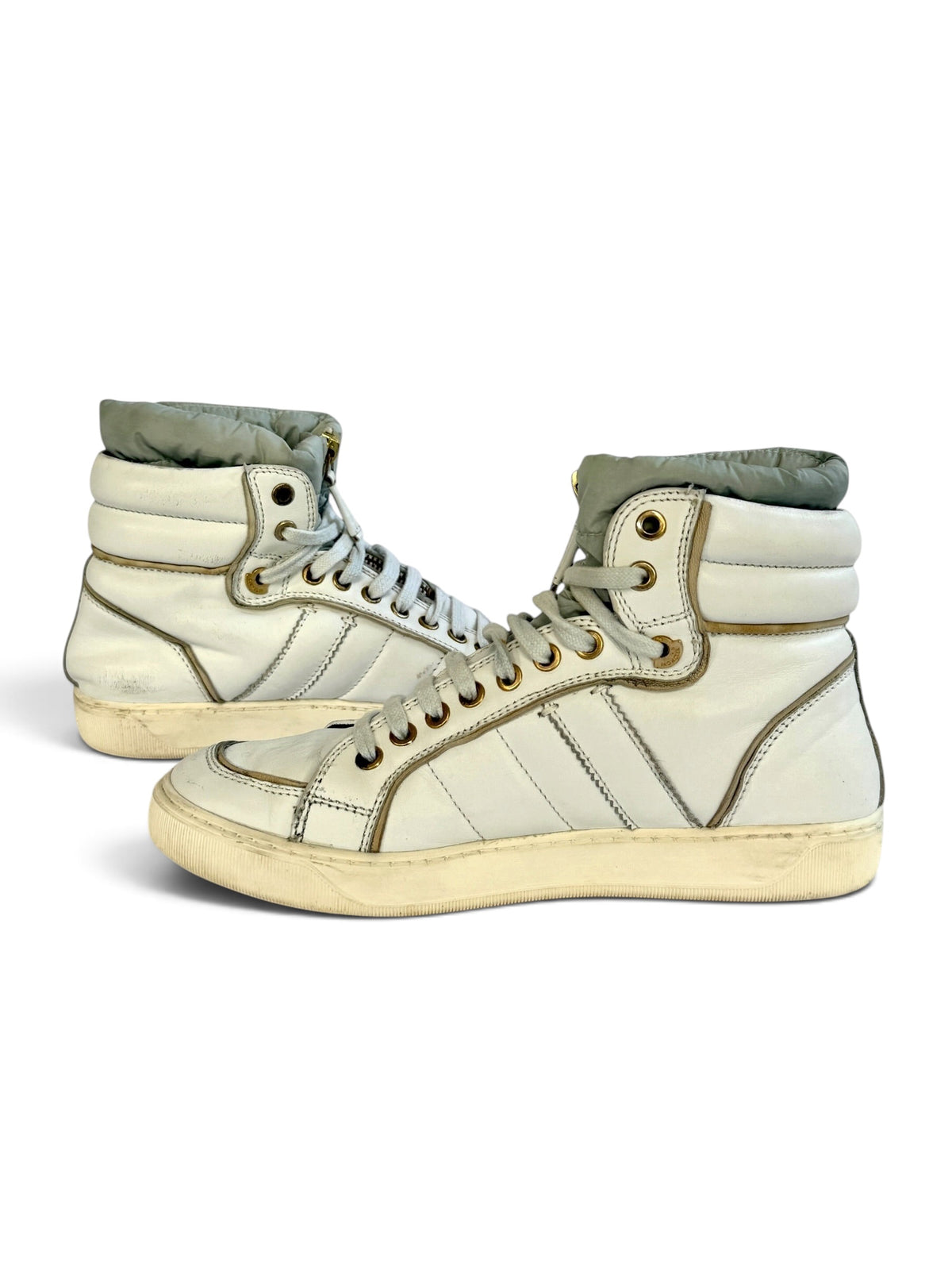 Moncler Hybrid Leather High-Top Sneakers (39)