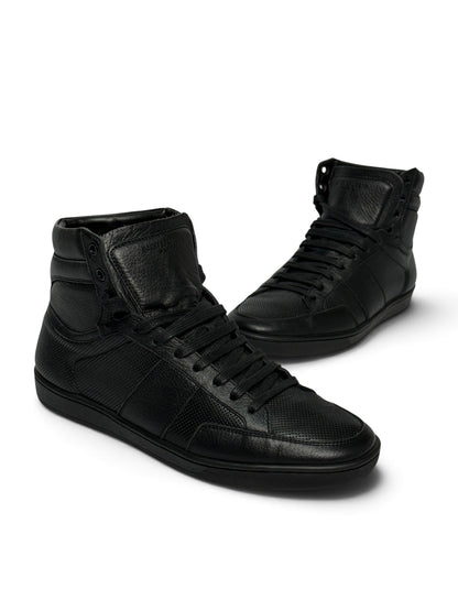 Saint Laurent SL/10H Hightop Black Perforated Leather (42)