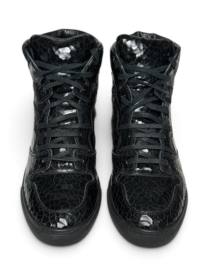 Balenciaga Cracked Leather High-Top Black (39)