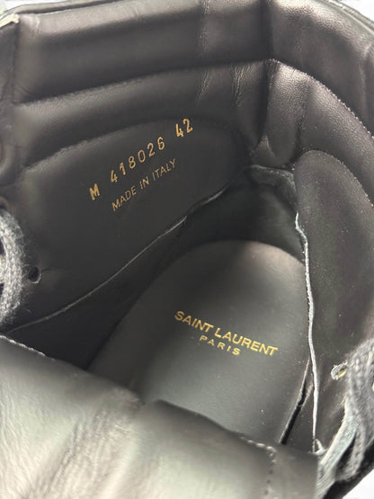 Saint Laurent SL/10H Hightop Black Perforated Leather (42)