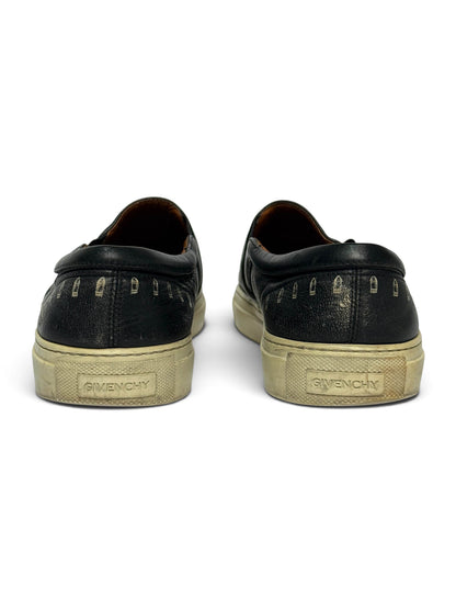 Givenchy Leather Skull Tattoo Slip-On Sneakers (43)