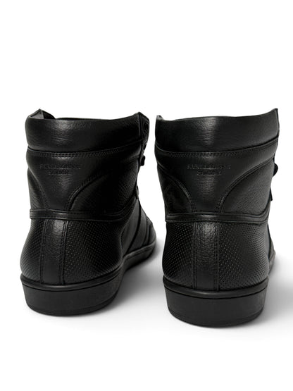 Saint Laurent SL/10H Hightop Black Perforated Leather (42)