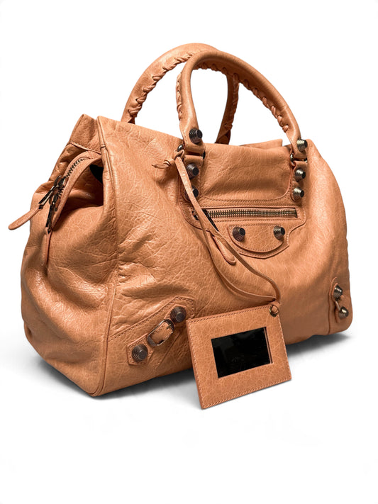 Balenciaga Monday Bag Giant 12 Silver Hardware Rose Blush