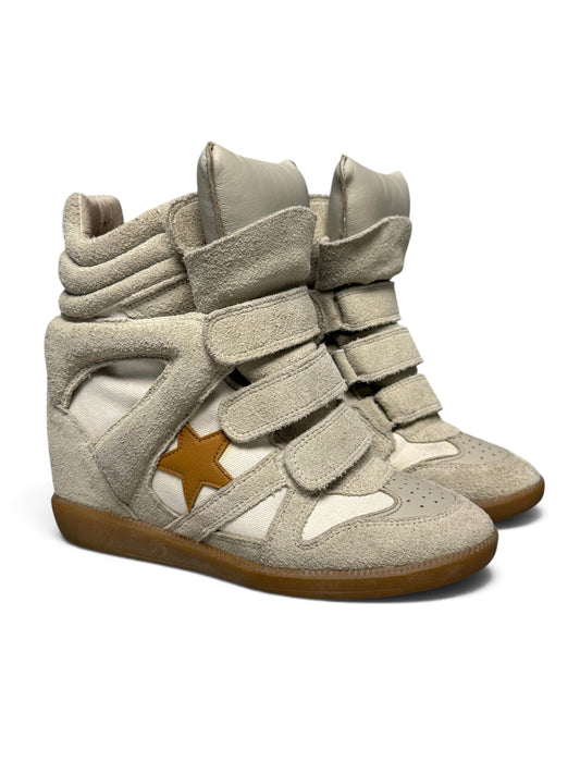 Isabel Marant Bayley Wedge Sneaker Beige (36)