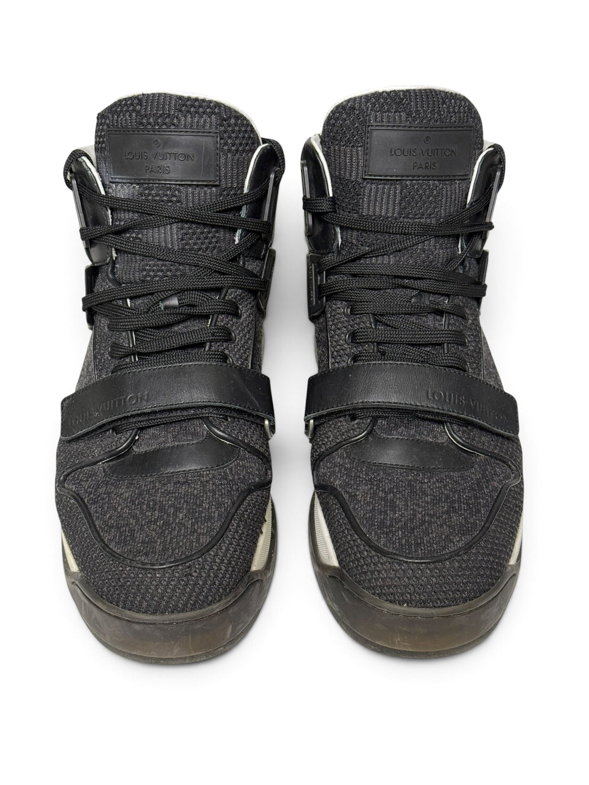 Louis Vuitton SS2015 Black Trailblazer Knit/Leather Strap Sneaker (44)