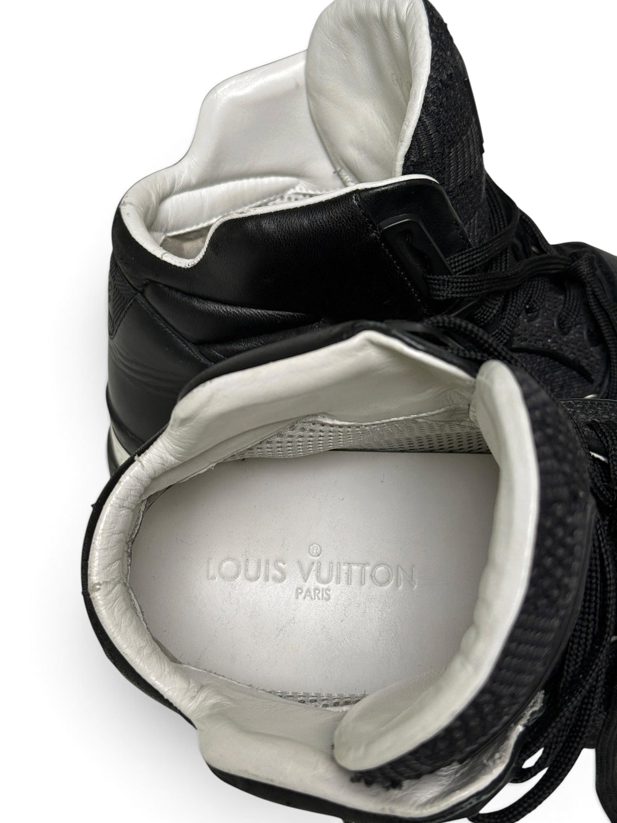 Louis Vuitton SS2015 Black Trailblazer Knit/Leather Strap Sneaker (44)