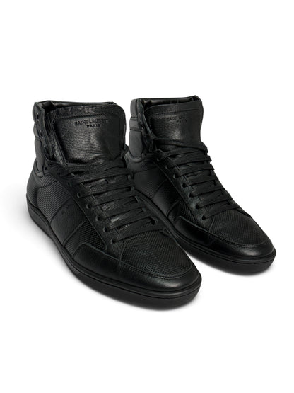 Saint Laurent SL/10H Hightop Black Perforated Leather (42)