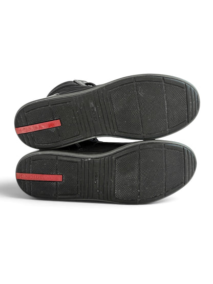 Prada Retro Hightops Black Fabric/Leather (44)