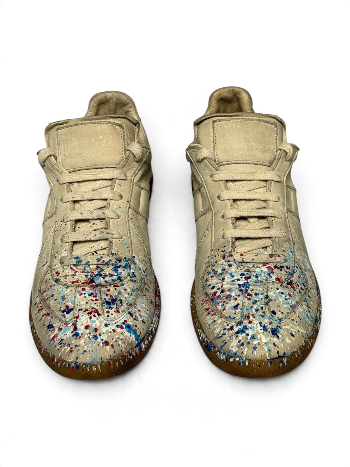Maison Margiela Replica Low Paint Splatter Cream