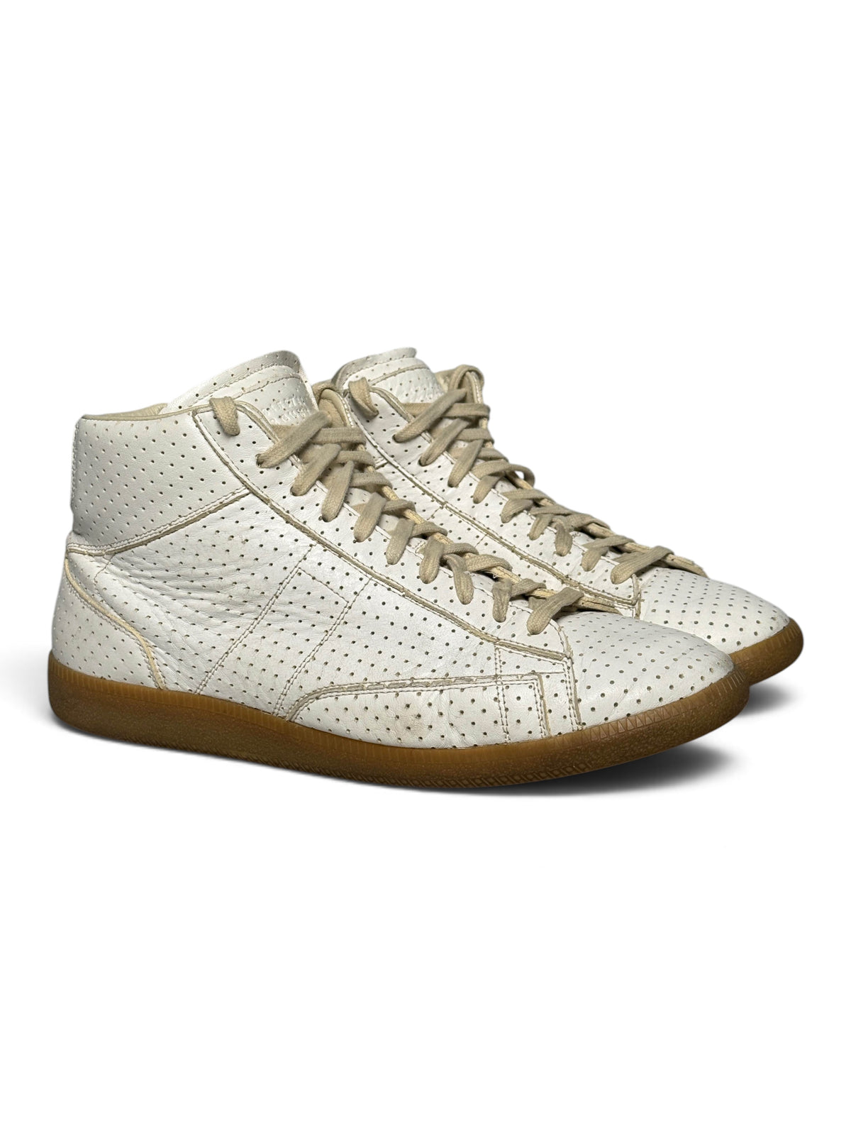 Maison Margiela High-Top Perforated Leather White (45)