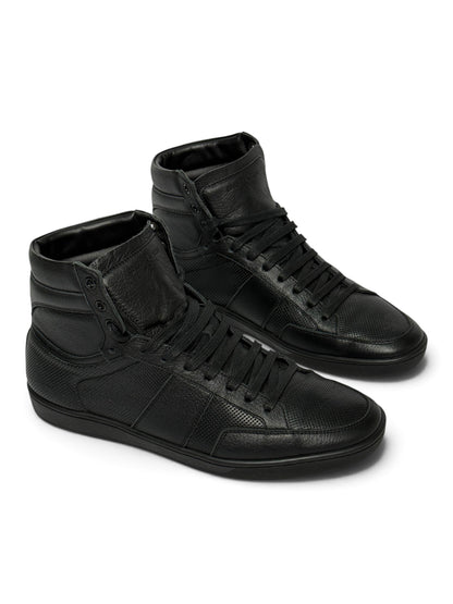 Saint Laurent SL/10H Hightop Black Perforated Leather (42)