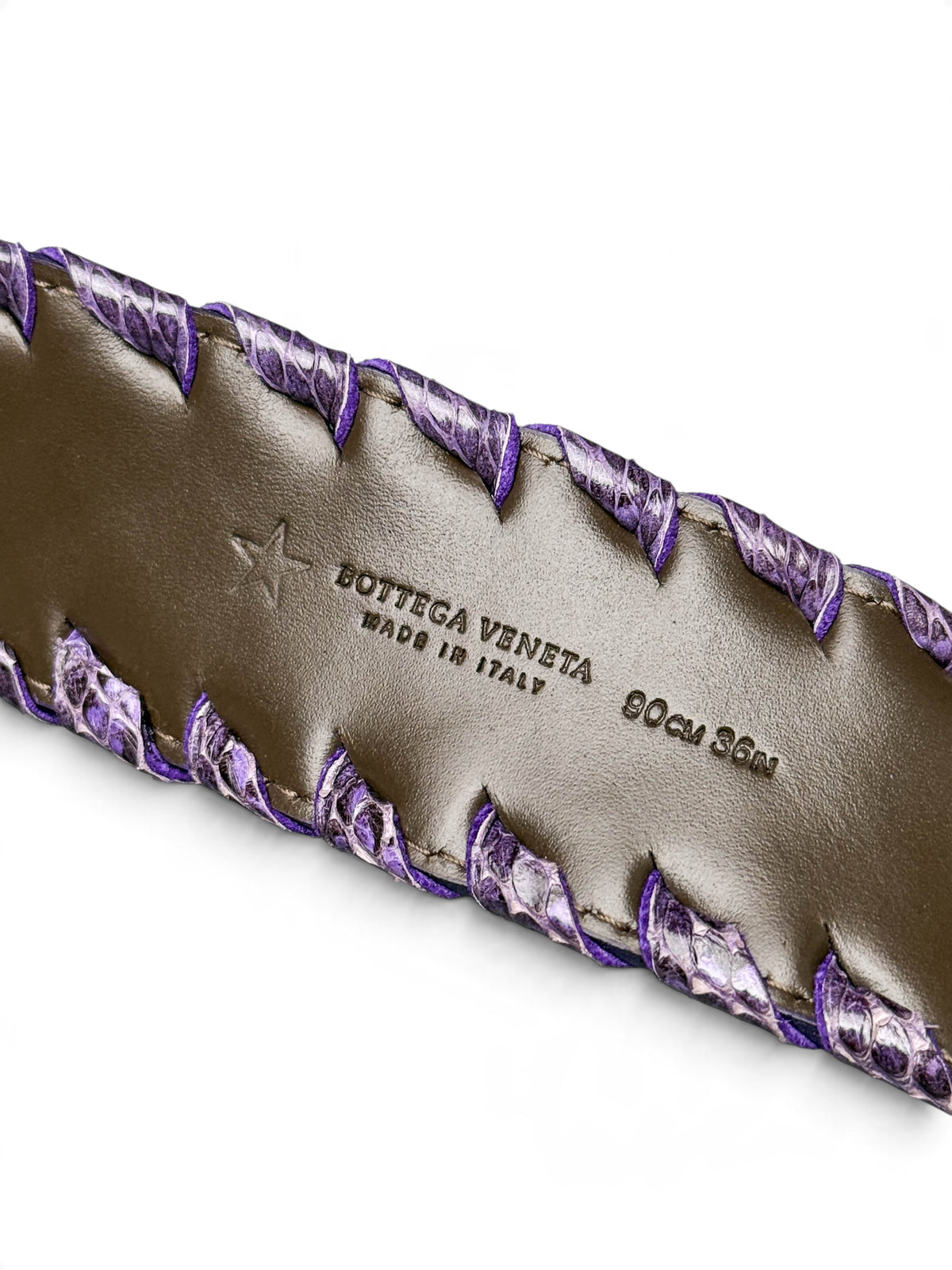 Bottega Veneta Intrecciato Python Leather Belt