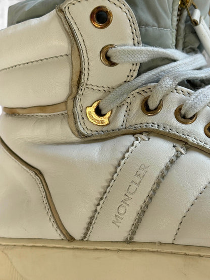 Moncler Hybrid Leather High-Top Sneakers (39)
