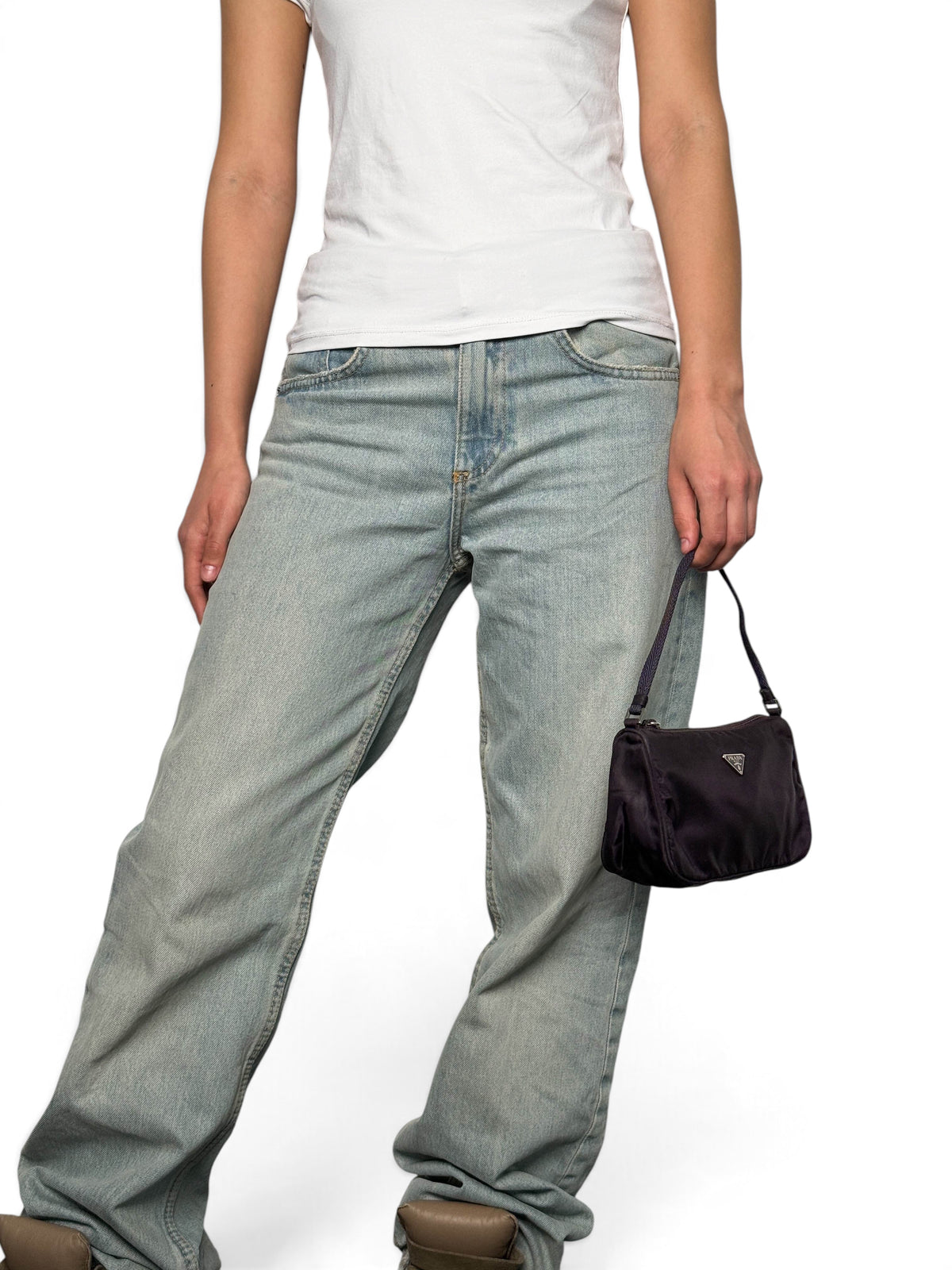 Prada Nylon Pochette Dark Purple