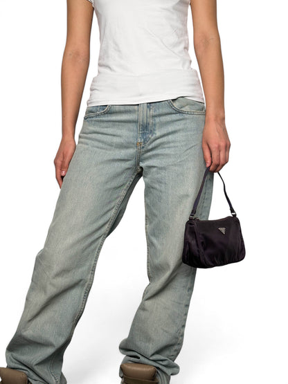 Prada Nylon Pochette Dark Purple